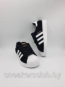 Кроссовки  Adidas черно-белые Superstar женские / подростковые / демисезонные / повседневные