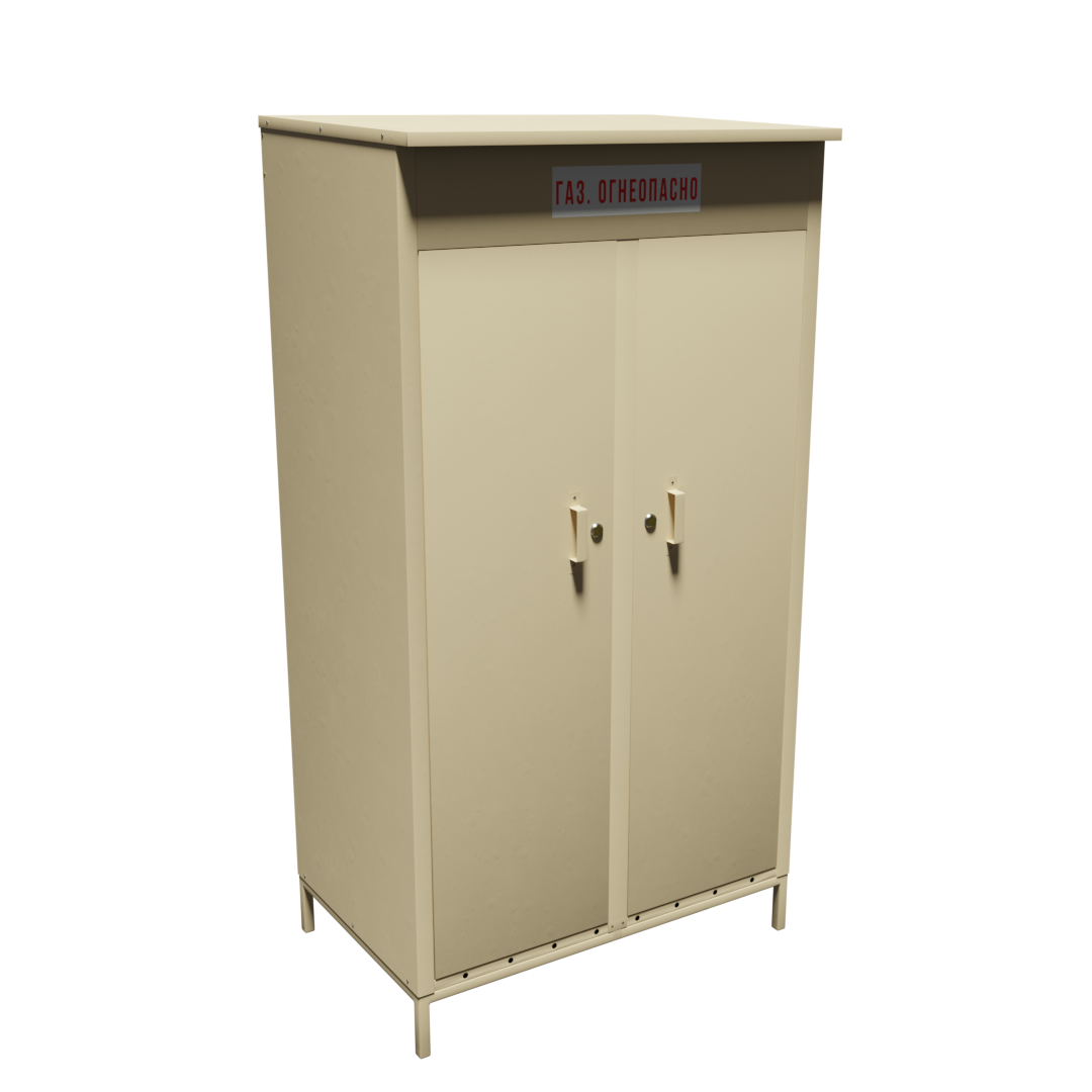 Шкаф увеличенный Премиум для 2-х газовых баллонов (50л) с пропаном (окрашен) - фото 4 - id-p226436525