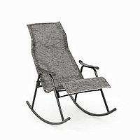Кресло-качалка "Нарочь", каркас черный, сиденье серое