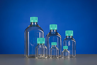 Квадратные бутыли для хранения PET, стерильные