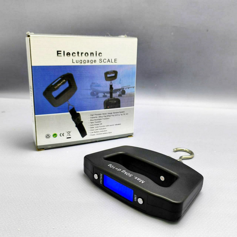 Портативные электронные весы (Безмен) Electronic Luggage Scale до 50 кг LED-дисплей / Багажные карманные весы - фото 2 - id-p225504791
