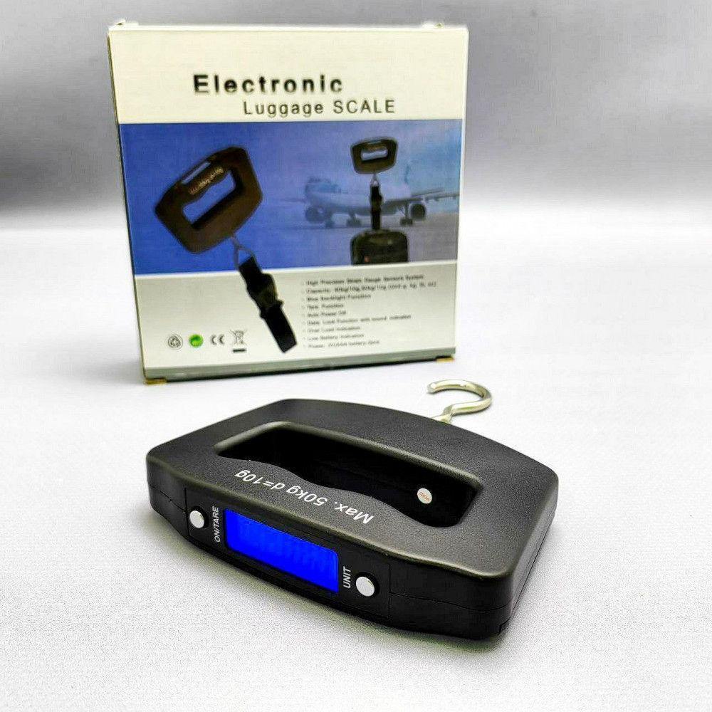Портативные электронные весы (Безмен) Electronic Luggage Scale до 50 кг LED-дисплей / Багажные карманные весы - фото 5 - id-p225504791