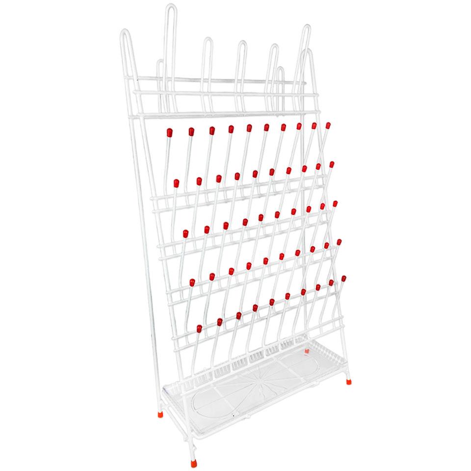 Сушилка для лабораторной посуды на 55 мест Stegler (металлическая, 55 мест, 680?360?155 мм) - фото 1 - id-p226443443