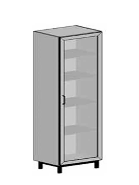 Шкаф для лаб. посуды ТШ-102 (420*420*1700), стеклянная дверца - фото 1 - id-p226443831