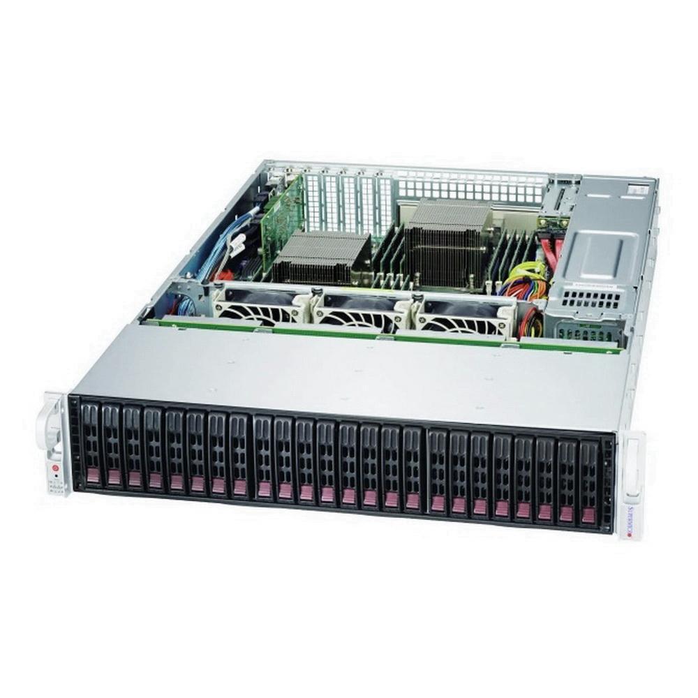 Supermicro server chassis CSE-216BE2C-R920LPB, 2U, 24 x 2.5" hot-swap SAS/SATA drive bay, optional 2 x 2.5"
