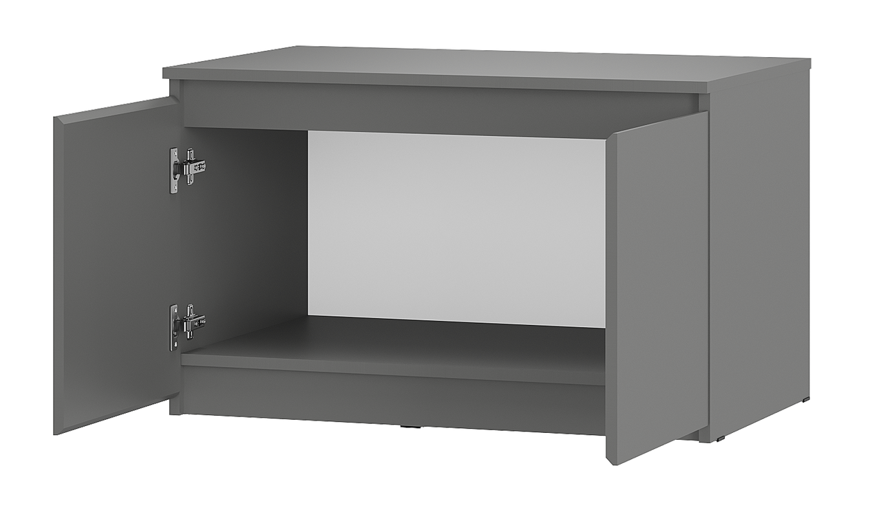 Шкаф 2-х створчатый Симпл с тумбой - Графит (BTS) - фото 5 - id-p226446230