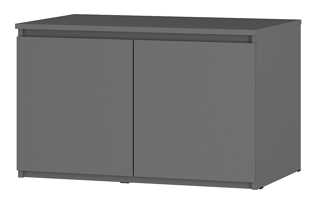 Шкаф 2-х створчатый Симпл с тумбой - Графит (BTS) - фото 4 - id-p226446230