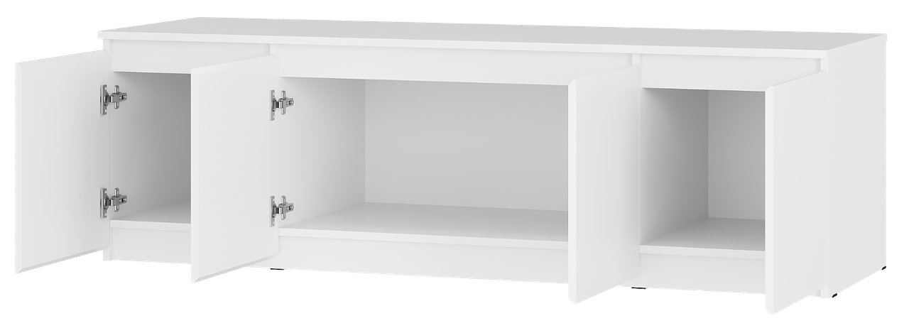 Шкаф 4-х створчатый Симпл с тумбой - Белый (BTS) - фото 5 - id-p226446256