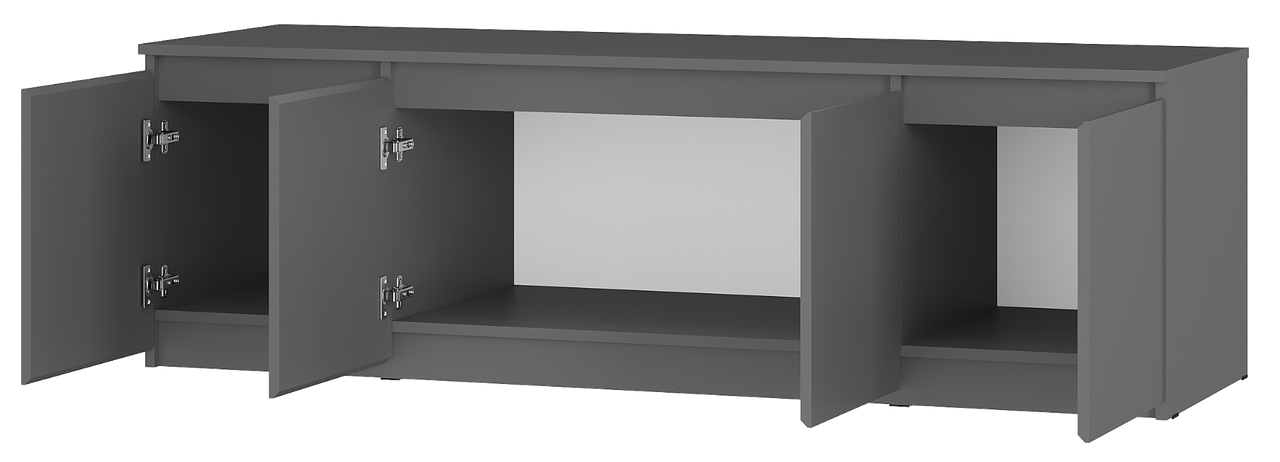 Шкаф 4-х створчатый Симпл с тумбой - Графит (BTS) - фото 5 - id-p226446262