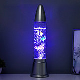 Светильник "Аквариум" LED RGB, лава, серебро 12x12x50 см, фото 7