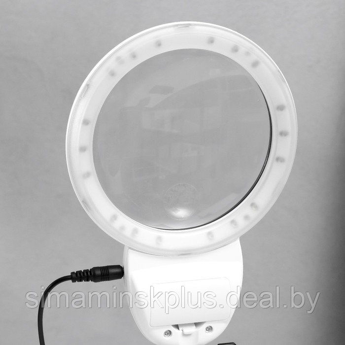 Лампа-лупа для творчества LEDx18 от 3ААА, USB белый 24,5х22 см - фото 10 - id-p226446658