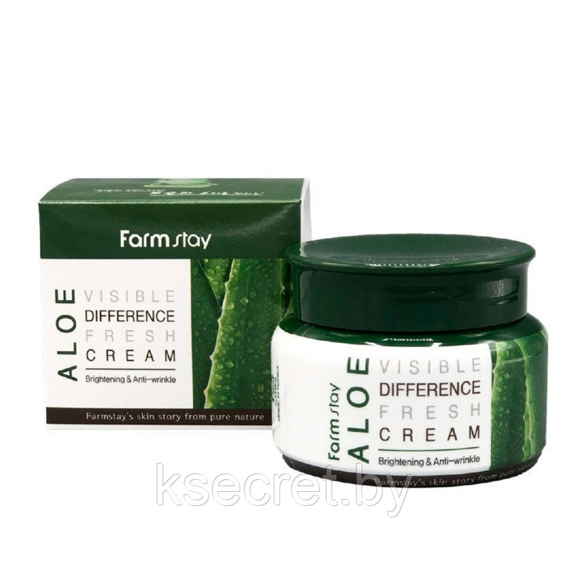 Крем с экстрактом алоэ FarmStay Visible Difference Fresh Cream Aloe 100 мл - фото 2 - id-p226446944
