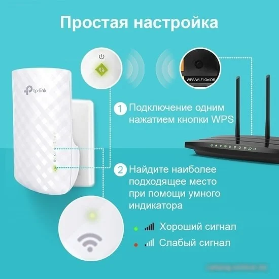 Усилитель Wi-Fi TP-Link RE220 - фото 4 - id-p226447173