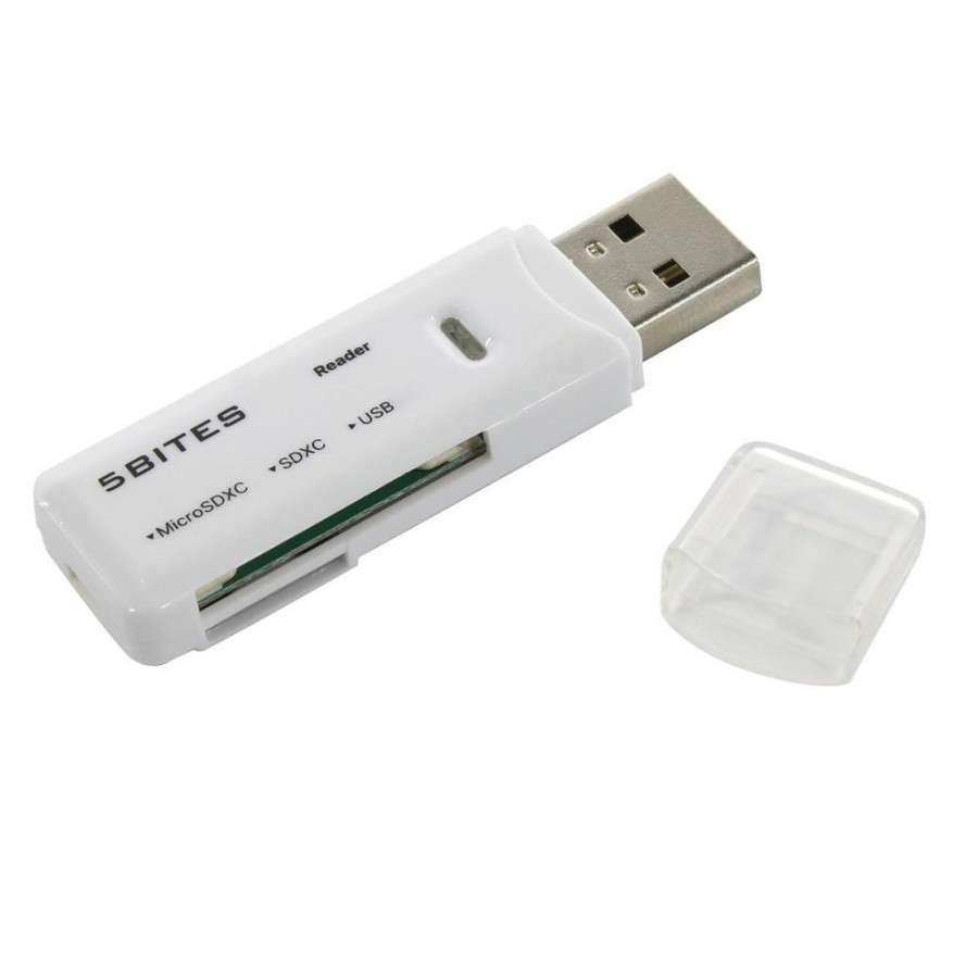 Картридер 5bites RE3-200WH USB3.0 microSDXC/SDXC Card Reader/Writer - фото 1 - id-p225674390