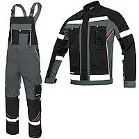 Костюм рабочий PROFESSIONAL-REF Art.Mas усиленный с полукомбинезоном (цвет темно-серый) 60