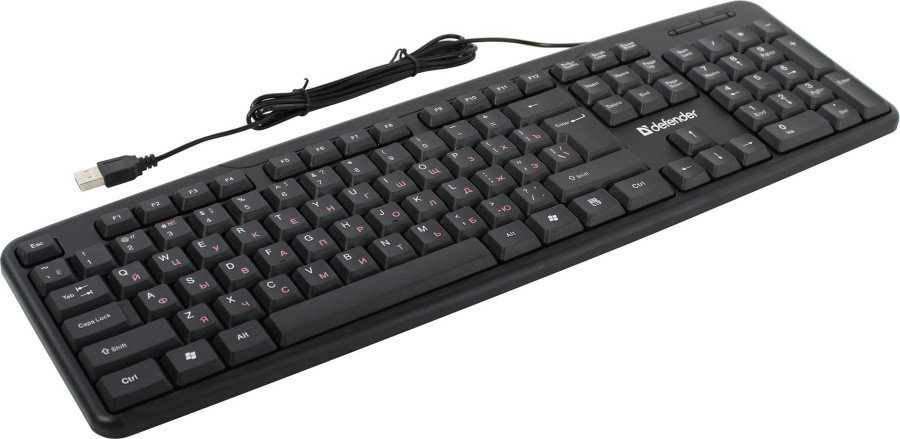 Клавиатура Defender ASTRA HB-588 Black полноразмерная, проводная 45588 - фото 1 - id-p226447486
