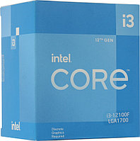 Процессор CPU Intel Core i3-12100F BOX 4C/8T (4P 3.3/4.3GHz ) 12MB 58W (Без видео)