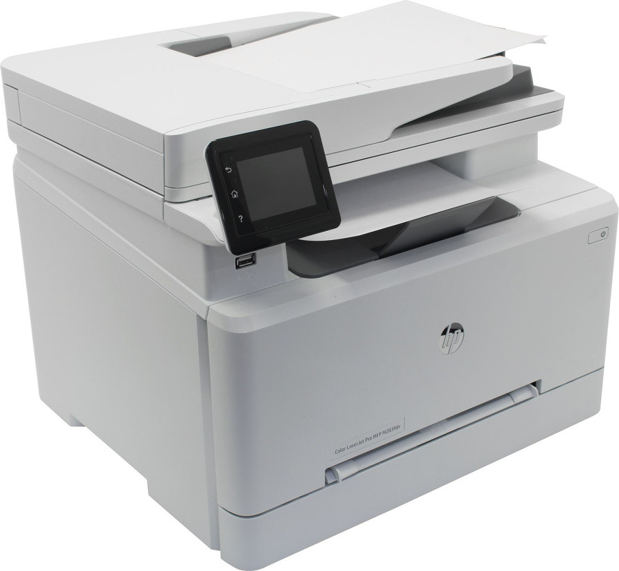 Комбайн HP Color LaserJet Pro M283fdn 7KW74A (A4, 21стр/мин, 256Mb, LCD, МФУ, факс, сетевой, USB2.0, ADF,