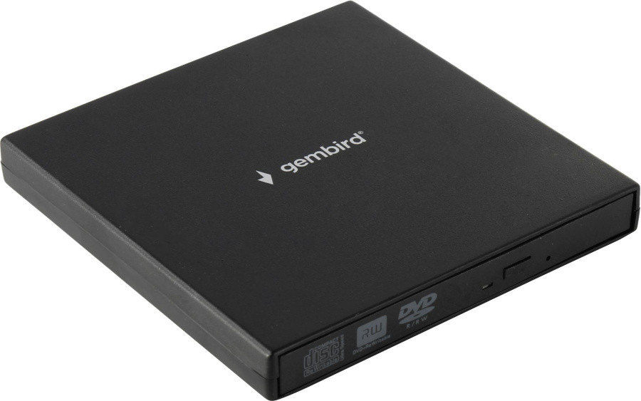 Привод DVD RAM & DVD±R/RW & CDRW Gembird DVD-USB-02 USB2.0 EXT Black (RTL)