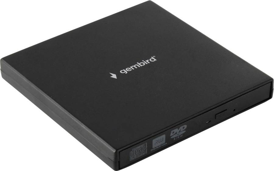Привод DVD RAM & DVD±R/RW & CDRW Gembird DVD-USB-02 USB2.0 EXT Black (RTL) - фото 1 - id-p226447745
