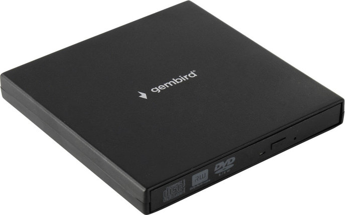 Привод DVD RAM & DVD±R/RW & CDRW Gembird DVD-USB-02 USB2.0 EXT Black (RTL), фото 2