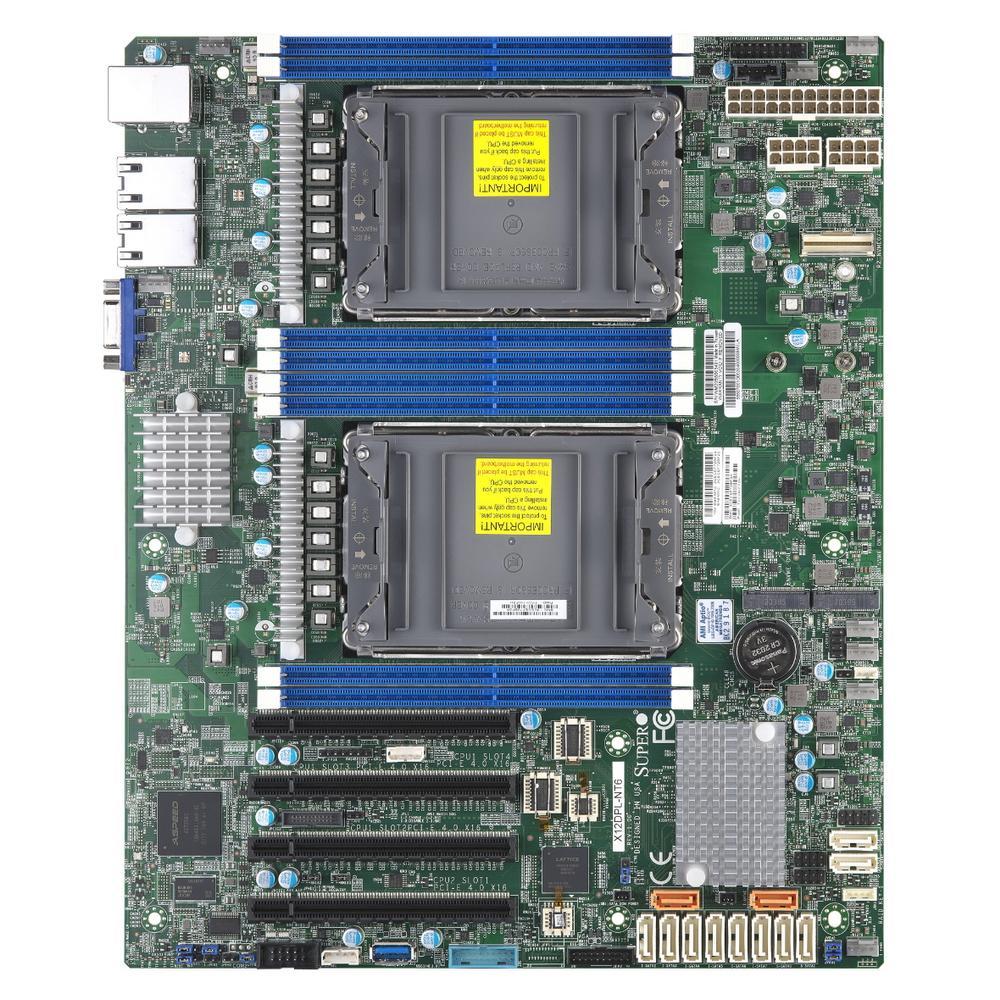 Материнская плата Supermicro Motherboard 2xCPU X12DPL-NT6 3rd Gen Xeon Scalable TDP 185W/8xDIMM/ 12XSATA/