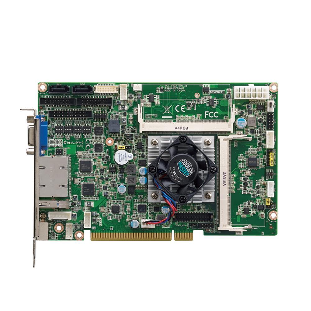 Материнская плата с ЦПУ Advantech PCI-7032G2-00A2E, CPU Intel Celeron J1900, 2xDDR3L SO-DIMM, VGA/LVDS/DVI,
