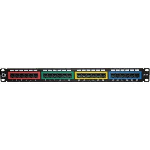 Коммутационная панель Patch Panel 19" 1U UTP 24 port кат.5e 5bites PPU55-09 разъём KRONE&110 (dual IDC) - фото 1 - id-p226447503