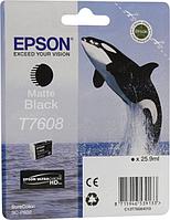 Картридж струйный Epson T7608 C13T76084010 черный матовый (1100стр.) (25.9мл) для Epson SureColor SC-P600