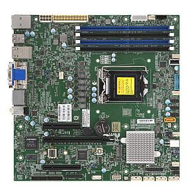 Серверная материнская плата SuperMicro X11SCZ F mainboard server Intel Core i3 CPU 1x H4 (LGA 1151), 2 RJ45 Gb