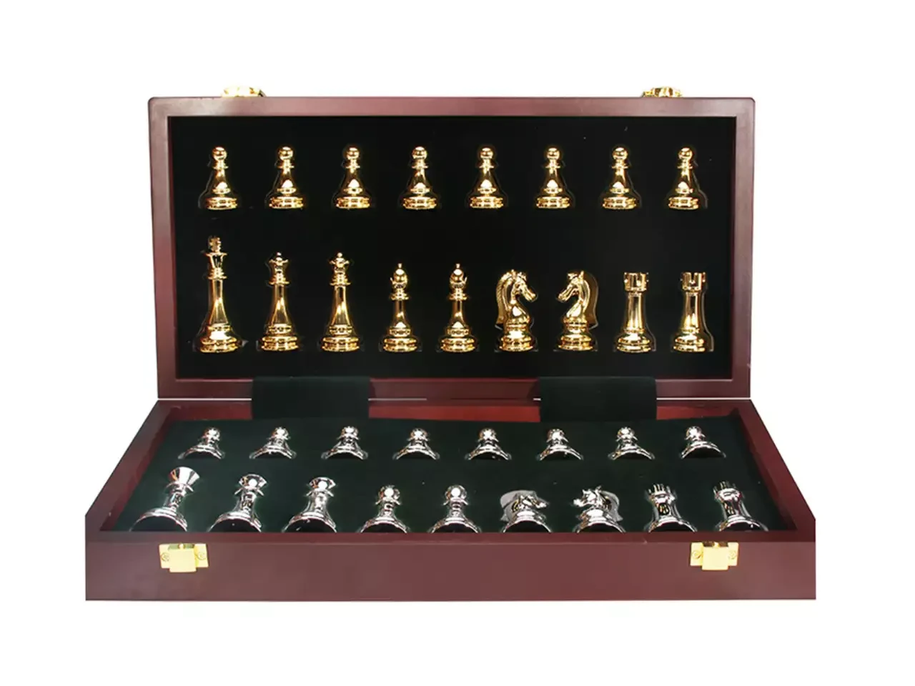 Набор премиальных шахмат из металла с деревянной доской 39х39 см - фото 2 - id-p226447908