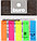 Закладки-разделители пластиковые с липким краем Buro 12*45 мм, 20 л.*5 цветов, фото 2