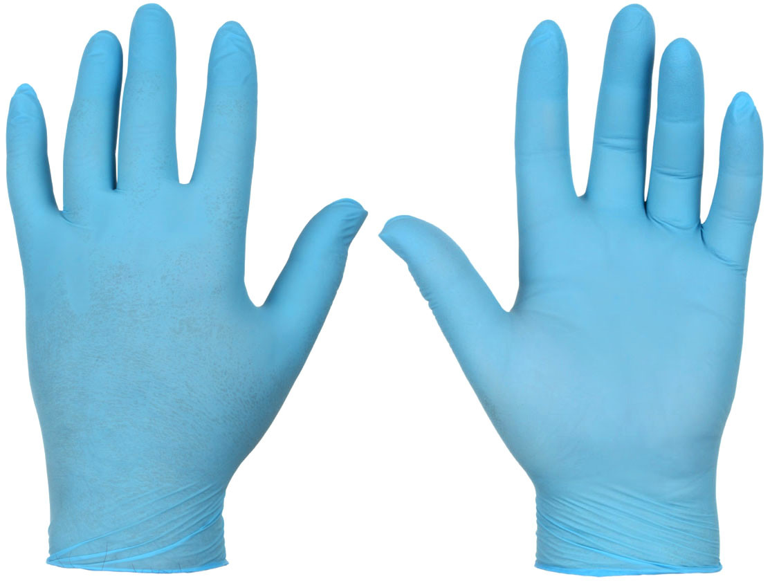Перчатки с нитриловым покрытием A.D.M. «Стандарт» размер M, 50 пар (100 шт.), голубые - фото 1 - id-p226448193