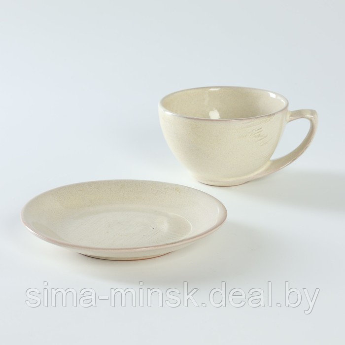 Чайная пара керамическая «Шебби», 2 предмета: чашка 0,25 мл, блюдце d=15 см - фото 2 - id-p226449113