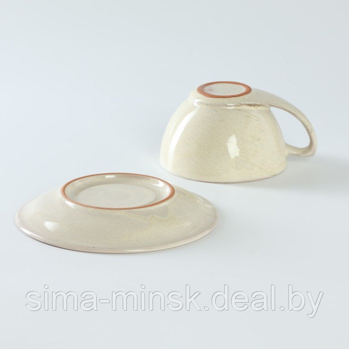 Чайная пара керамическая «Шебби», 2 предмета: чашка 0,25 мл, блюдце d=15 см - фото 4 - id-p226449113