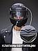 Шлем модуляр трансформер интеграл мотоциклетный мотошлем для мотоцикла мото флип ап с очками черный матовый, фото 6