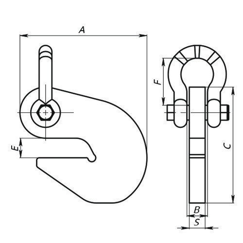 Захват торцевой для труб ZT-3, г/п 800/1600 кг, РОМЕК - фото 3 - id-p226449844