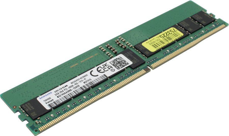 Память оперативная Samsung M321R4GA3BB6-CQKDS DDR5 32GB RDIMM 4800 2Rx8 1.1V - фото 1 - id-p226450732