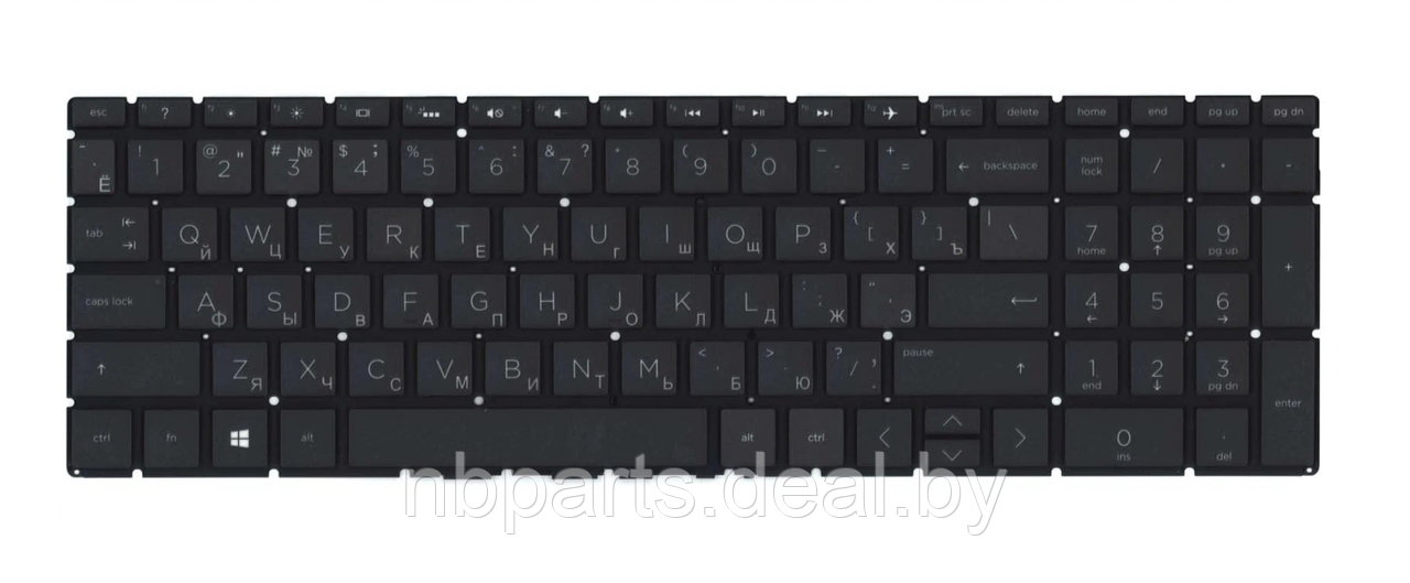 Клавиатура для ноутбука HP Pavilion Gaming 15-DK, черная, с подсветкой, RU - фото 1 - id-p181386120