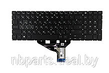 Клавиатура для ноутбука HP Omen 15-DC, чёрная, с подсветкой, RU