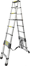 Лестница-стремянка телескопическая алюминиевая двухсекционная (3 5+3 5м 12+12ступенек max нагрузка 150кг вес