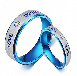 Парные кольца для влюбленных "Неразлучная пара 111" с гравировкой "Любовь и верность" - фото 2 - id-p33139728