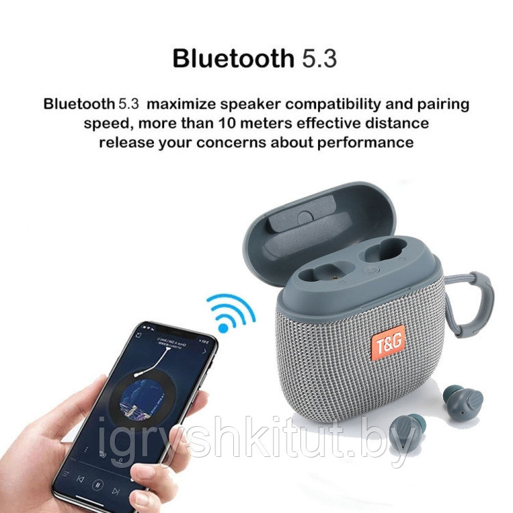 Беспроводные Bluetooth-наушники TG809 с динамиком и TF-картой - фото 2 - id-p226472088