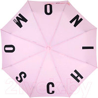 Зонт складной Moschino 8911-OCN M logo Pink