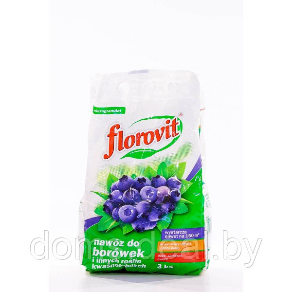 Удобрение Флоровит для голубики и брусники гранулированное, пакет 3кг Florovit для голубики и брусники - фото 1 - id-p213915586