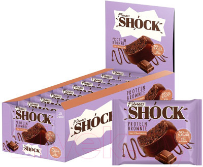 Протеиновое печенье FitnesShock Shocks! Брауни Горячий Шоколад - фото 1 - id-p226472597