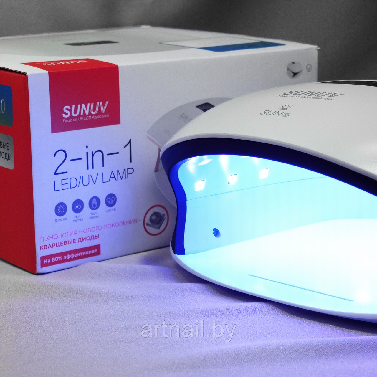 Лампа для маникюра UV/LED Lamp SUN 4S Smart 2.0. 24/48Вт С КВАРЦЕВЫМИ СВЕТОДИОДАМИ - фото 2 - id-p226477454