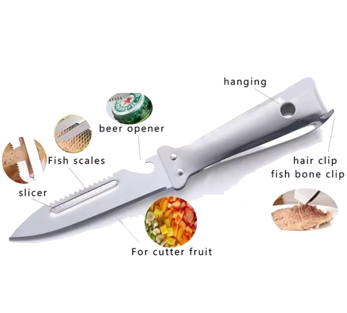 Многофункциональный кухонный нож 5 в 1 - фото 1 - id-p70125085