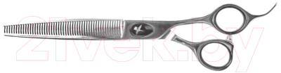 Ножницы для стрижки животных GRODO Silk Slice филировочные с большим черным винтом 7 50T / 20B750 - фото 1 - id-p226475287