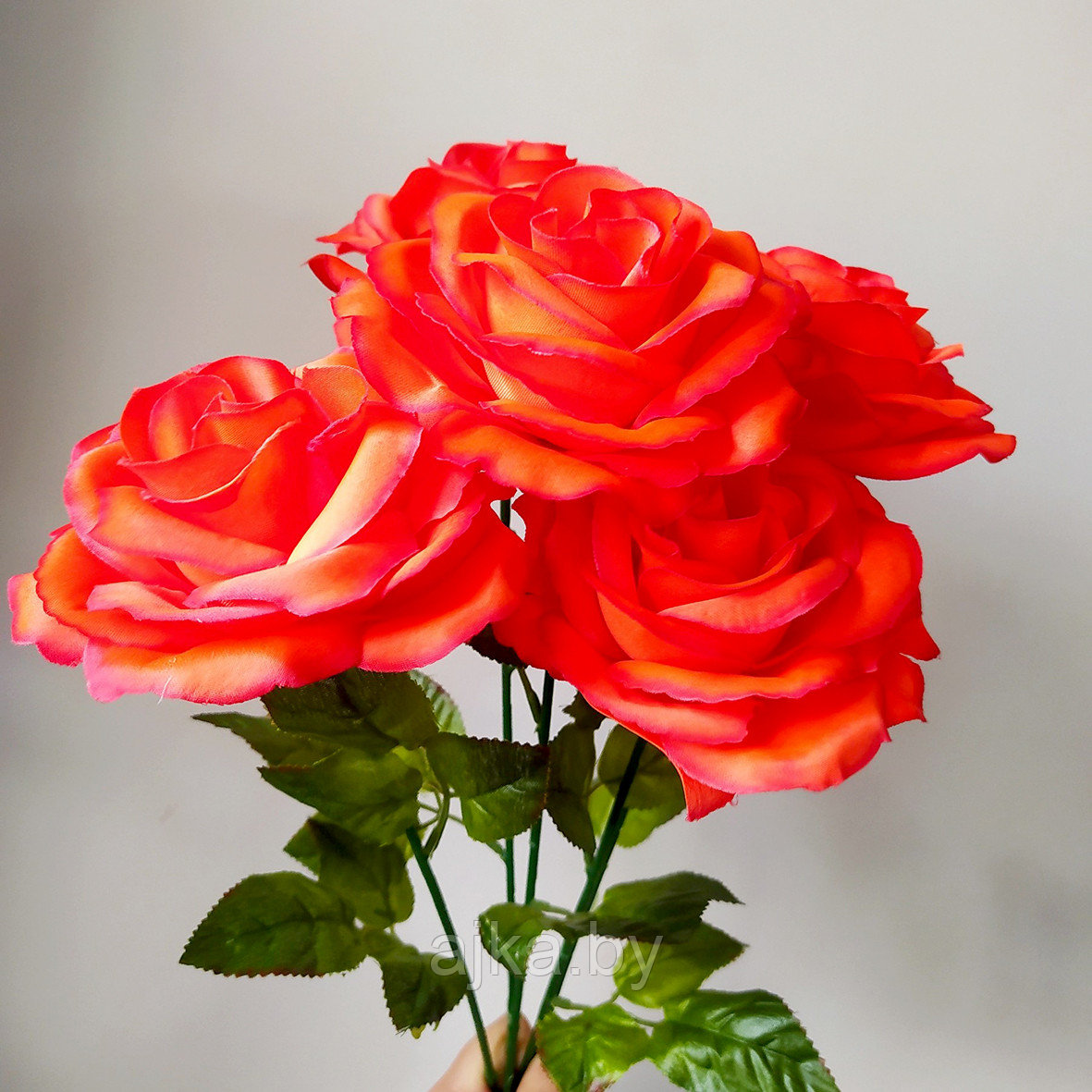 Роза одиночная 65 см, ярко-красный - фото 7 - id-p226488037